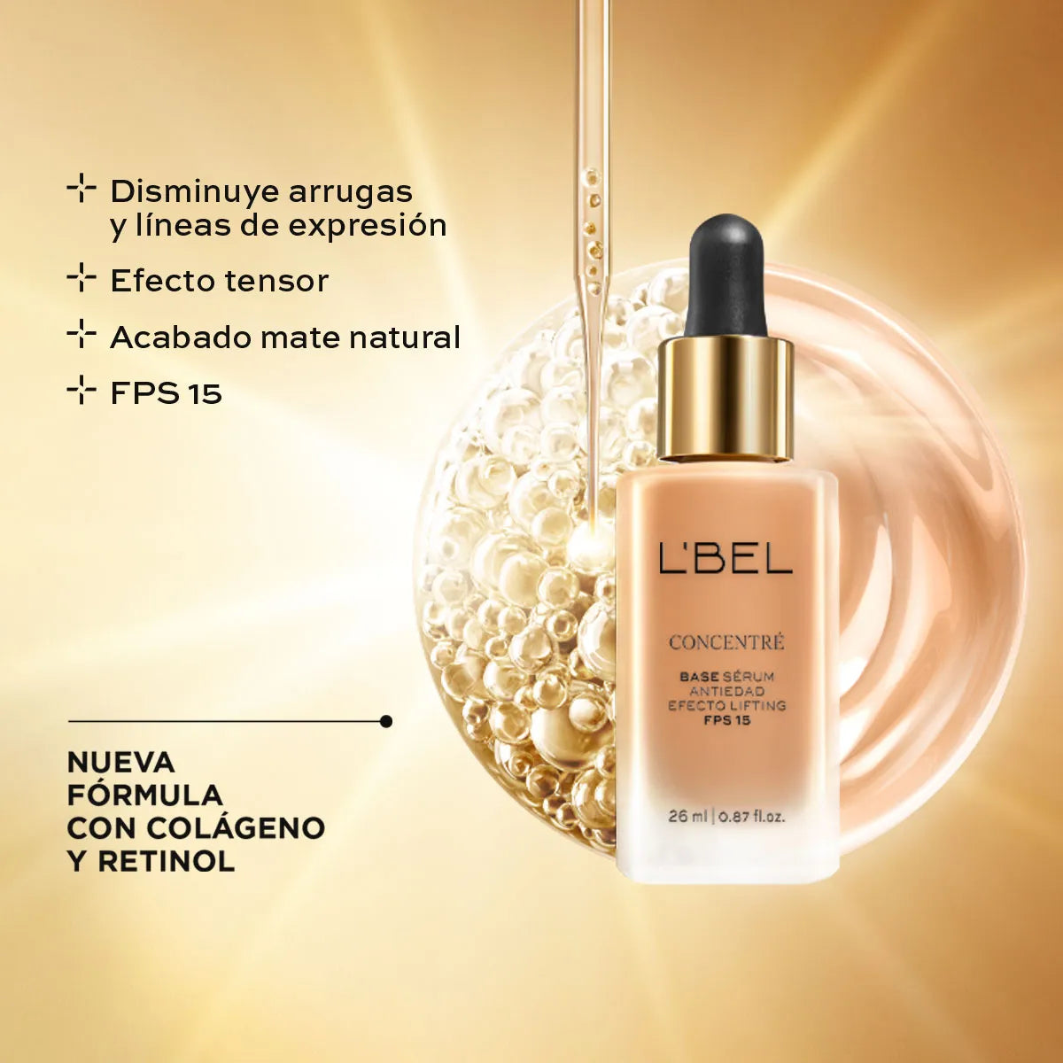 Base de Maquillaje Sérum Concentré Total 26ml L'bel