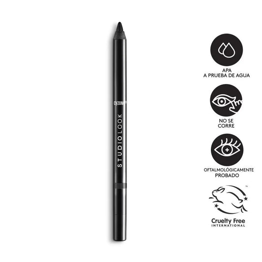 Lápiz Delineador De Ojos En Gel Studio Look Black Cat Cyzone, 1.2g