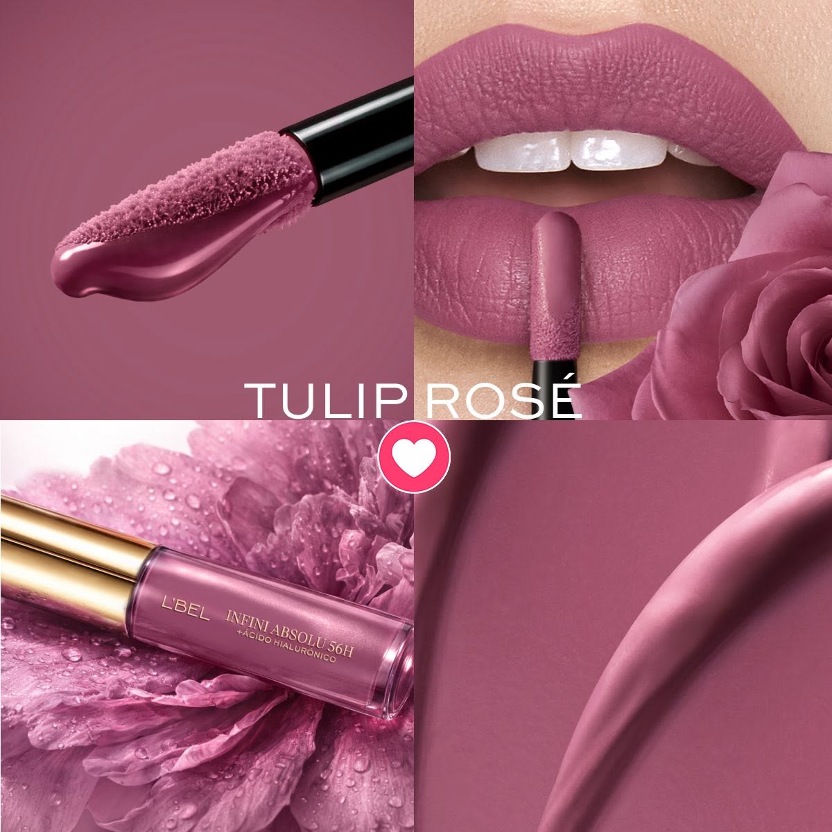 Labial Líquido No Transfer Tulip Rose Infini Absolu L'bel 7 g