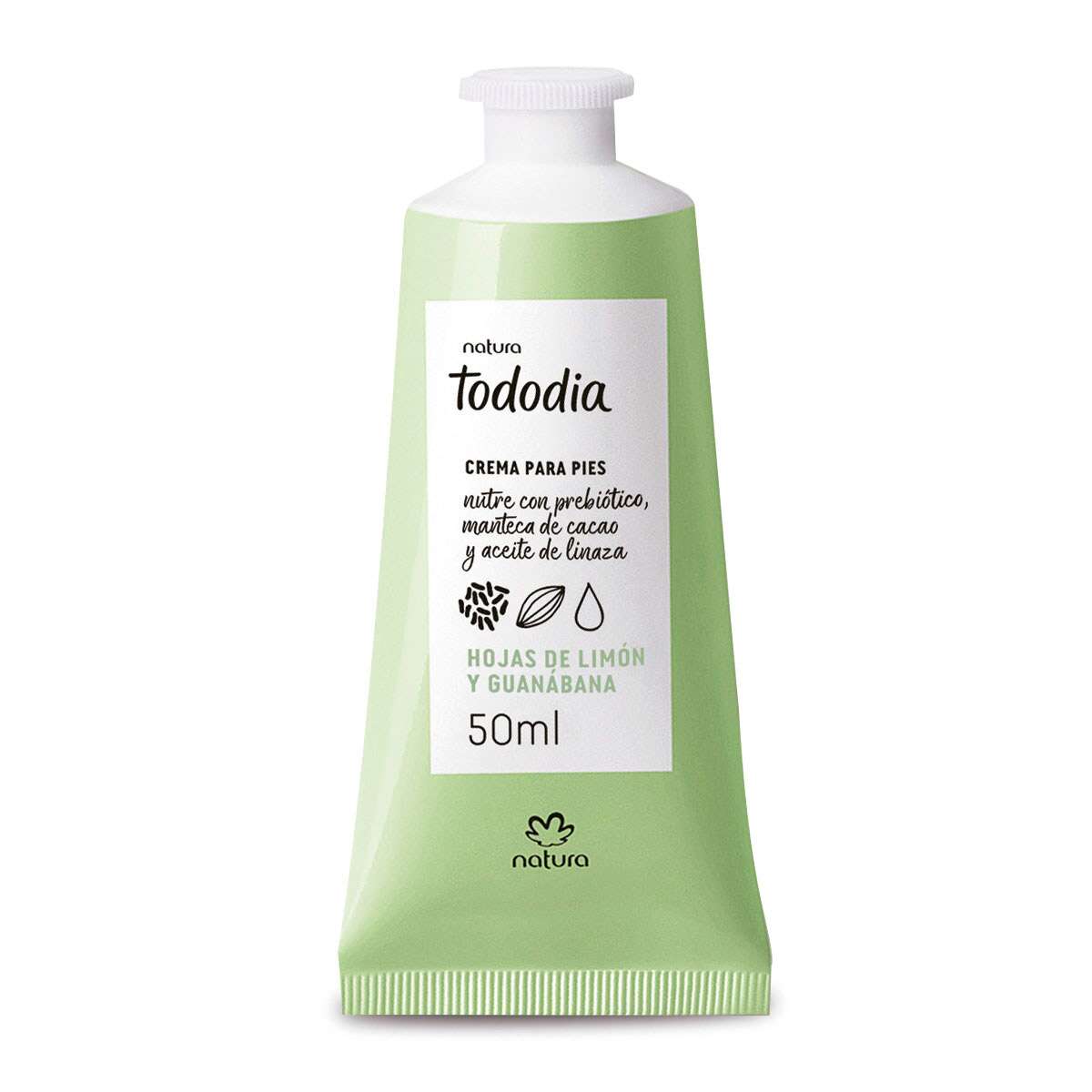 Crema nutritiva para pies hojas de limón y guanábana
