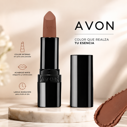 Lápiz Labial en Barra Marvellous Mocha Ultra Matte FPS15 Avon 3.6 g