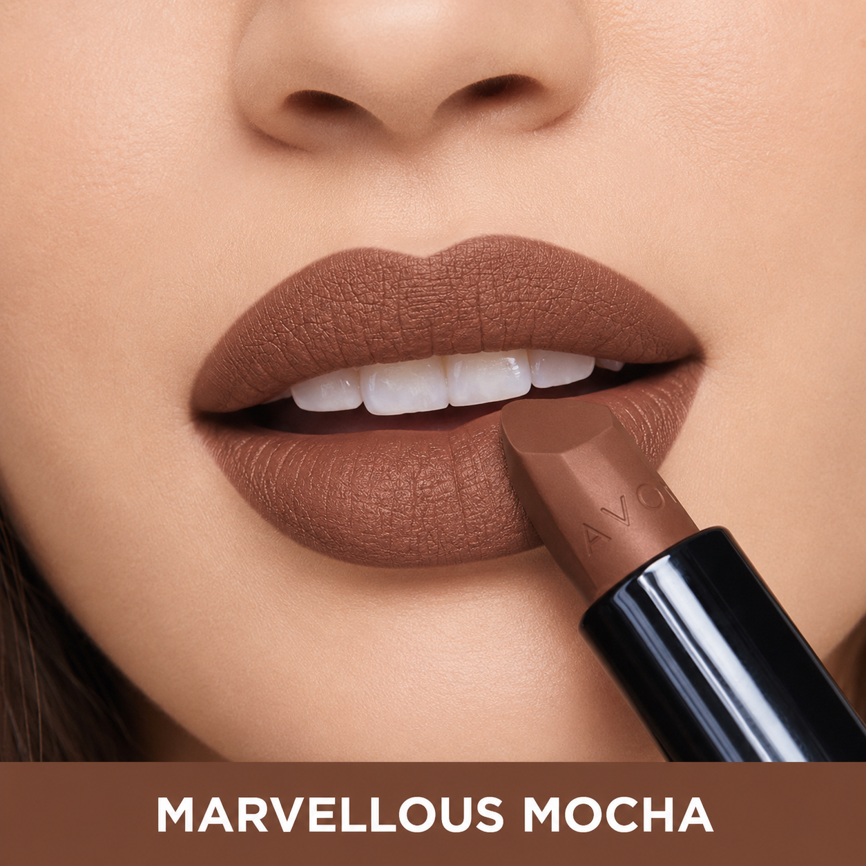 Lápiz Labial en Barra Marvellous Mocha Ultra Matte FPS15 Avon 3.6 g