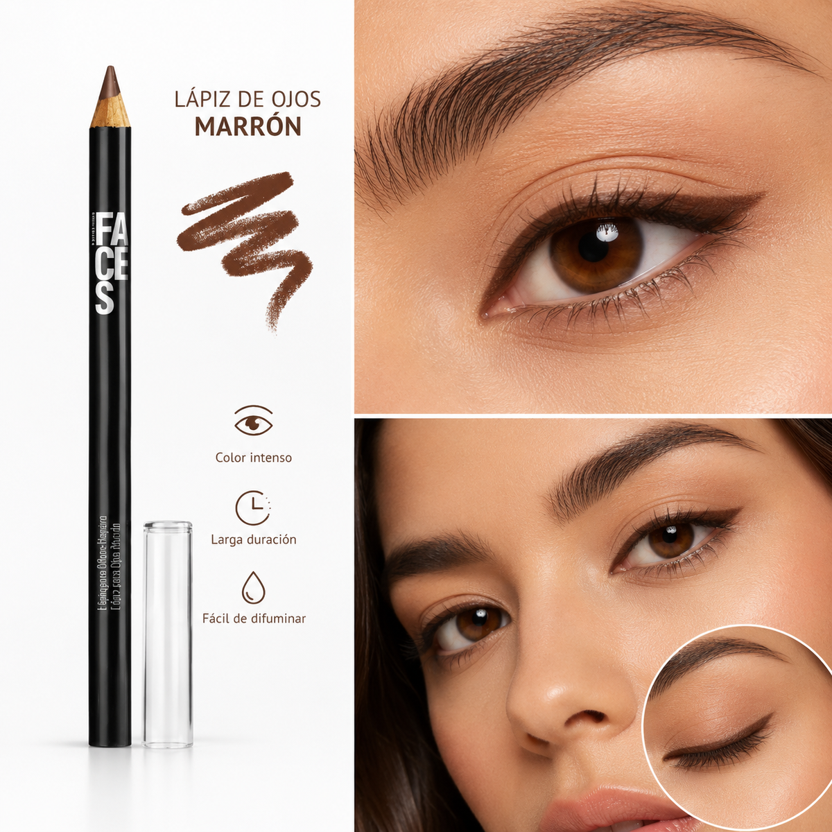 Lápiz para Ojos Marrón Faces Natura 1.3 g