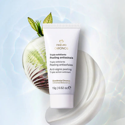 Exfoliante exfoliante triple antiseñal Natura Chronos, 15 g, para todo tipo de piel, día y noche