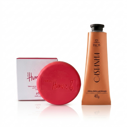 Kit Jabon humor primeiro + crema manos 40gr Natura