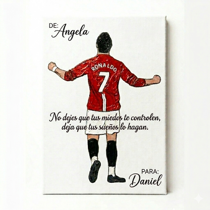 Lienzo CR7 version 2 hecho a mano 15x10