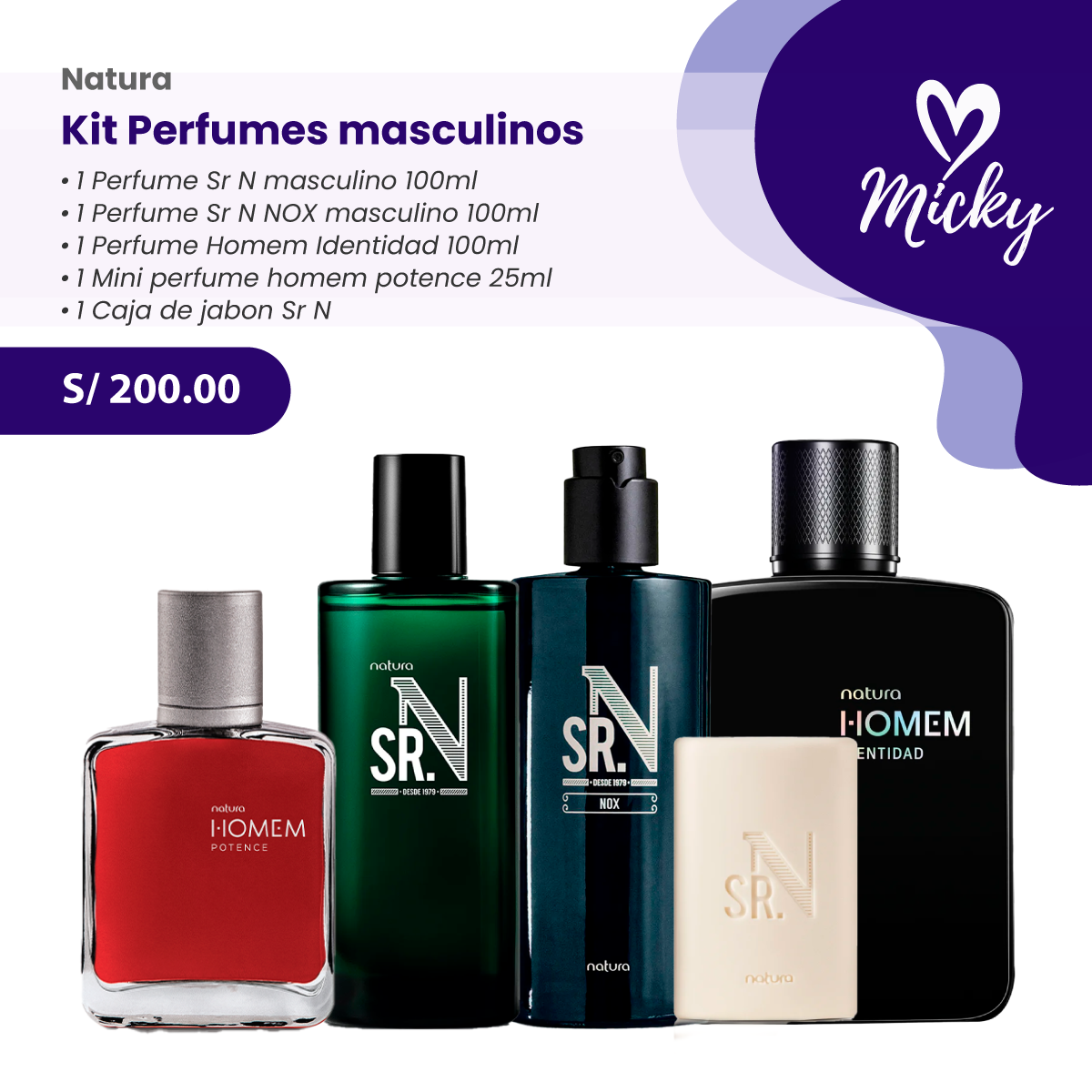 Set Perfumes masculinos Homem y Sr N 2